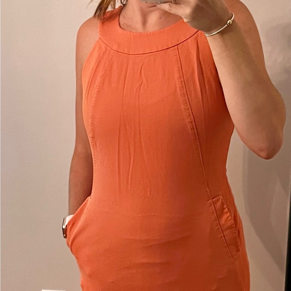 Faded coral/orange dress with pockets